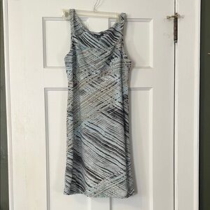 BCBG dress M  Striped Pattern A-Line Dress - Blue Gray